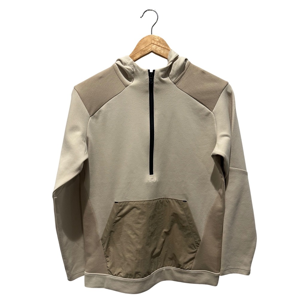 Old Navy Dynamic Fleece 1/4 Zip Hoodie Tan Beige XL (14-16)